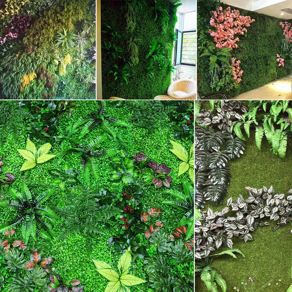 Artificial Leaf Hedge Board 40x60CM Plant Hedge Panel Noise Reduction UV Protected Privacy Fence Screen For Backyard Garden Deco