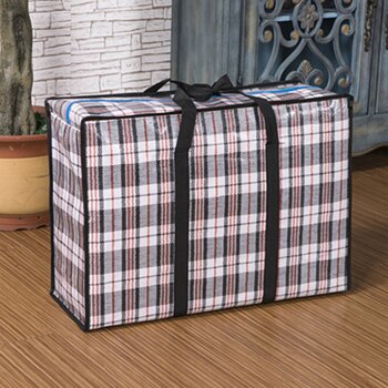 Grote Geweven Reistas Pack En Bewegen Super Dikke Oxford Doek Waterdichte Bagage Tas Grote Maat 68cm * 50cm * 25cm Voor Mannen Vrouwen: L (68x50x25) White