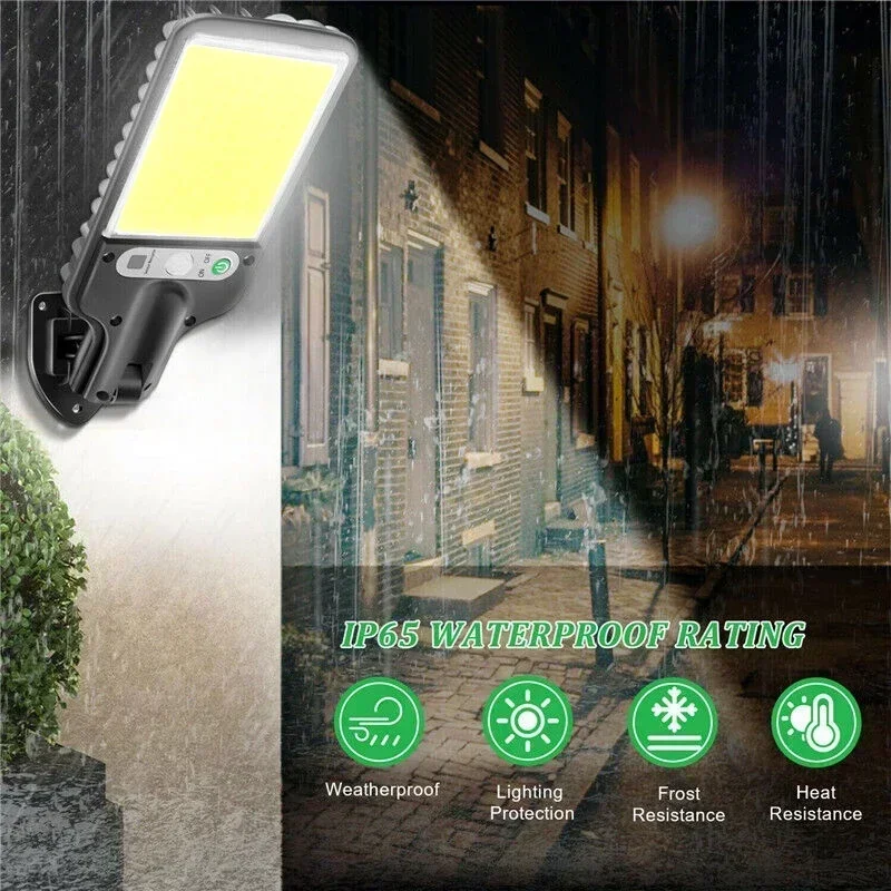 Zonne-Energie Straatverlichting Buiten Zonne-Energie Lamp Met 3 Lichtmodus Waterdichte Bewegingssensor Veiligheidsverlichting Voor Tuin Patio Pad Tuin