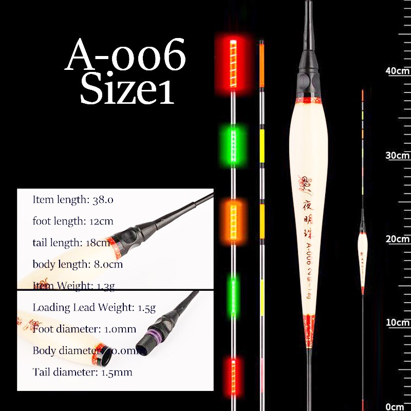 Reed Fishing Floats Shallow Water Boya Vertical Buoy Super Long Fresh Water Fishing Bobber Big Buoyancy Fishing Accessories: A-006 Size 1