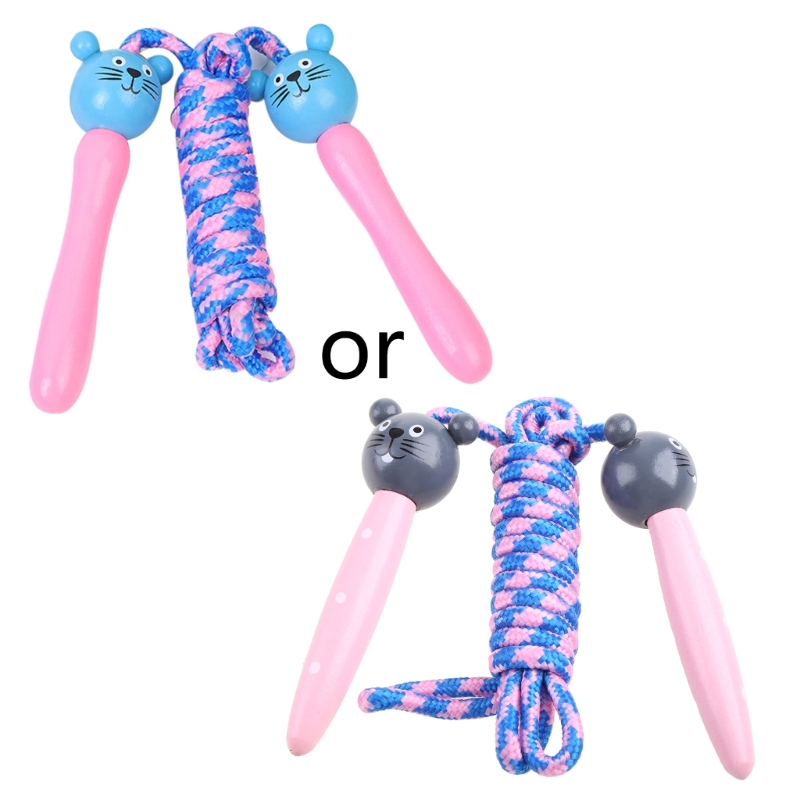 7 Farben Kinder Springseile Holzgriff Sport Bodybuilding Fitness Schöne Cartoon Springseil Verstellbare Fitnessseile: Rot