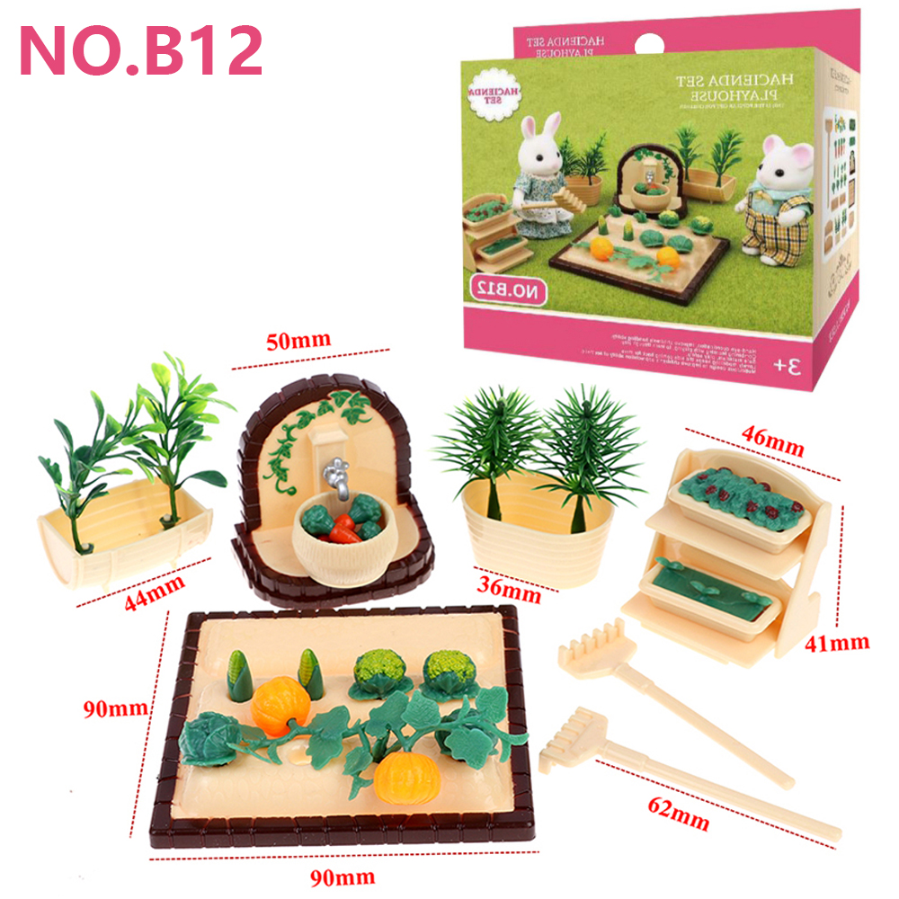 Bosdier Familie Poppenhuis Meubels 1/12 Miniatuur Speelgoed Meisje Poppen Accessoires Slaapkamer Badkamer Poppenhuis Kit Voor Poppen: Black