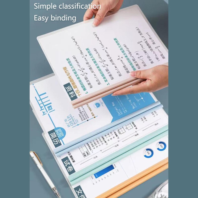 10PCS Transparent PP A4 Ordner Set Dateien Dokumente Organizer Tasche Max 80 Blätter A4 Papiere Flexible A4 Datei Veranstalter ordner