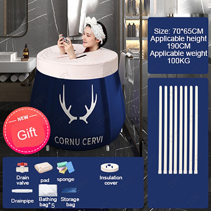 2 Size Bad Volwassen Vouwen Verwarming Bidet Bad Vouwen Bad Bad Vat Inweken Bad Grote Capaciteit Voor Baby Kind Volwassen: deer-D
