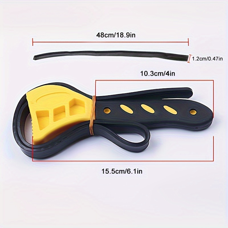 1 Uds. Llave de correa de 6 pulgadas, extractor de filtro de aceite, llave de correa, llave de cadena, abridor de correa, herramienta de desmontaje ajustable