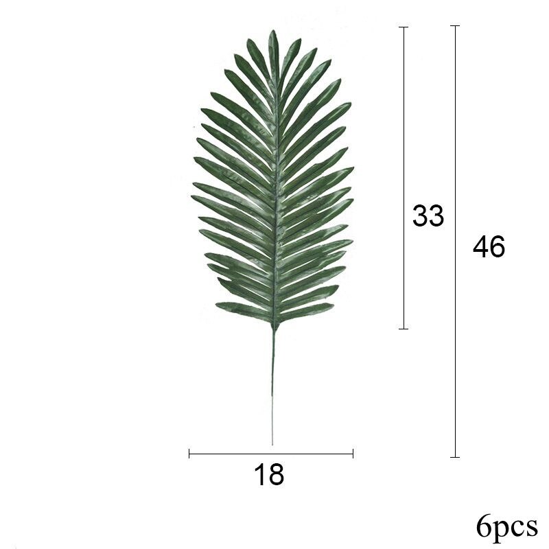 1 pack Artifical Green Palm leaves Hawaii Tropical Turtle Leaf for Kids Birthday Party Jungle Flamingo Summer Party Decoration: 6pcs coconut leaf