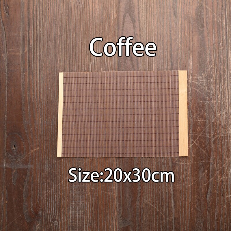 Natural Bamboo Table Mat Tea Dining Insulated Table Runner Japanese Style Woven Placemat Home Cafe Restaurant Decor Coaster: 10