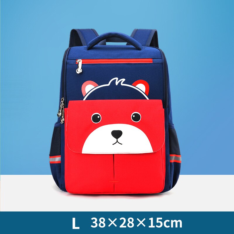 Lovely Cat Girl School Bags for Kids backpack 1-6 Grade School Backpacks Little Girls School Bag bookbag mochila: L red