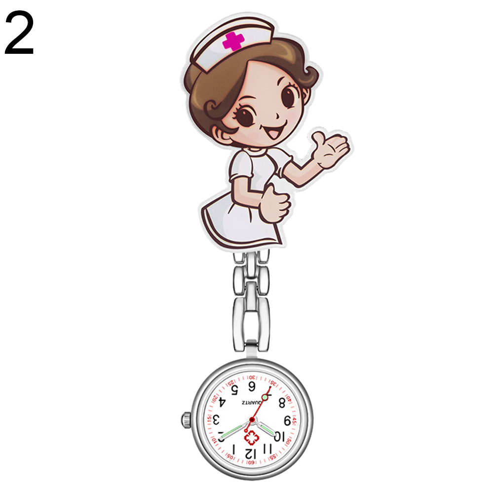 Reloj colgante Retro para mujer, accesorio de pulsera resistente al agua, con Clip de cuarzo Digital, tipo FOB, reloj de enfermera y Doctor, luminoso