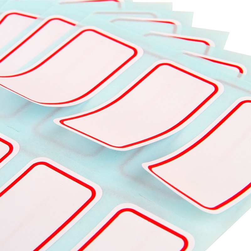 72pcs /Pack White Self Adhesive Stickers Name Label Stickers Student Stationery School Office Supply 2.5*5.3cm