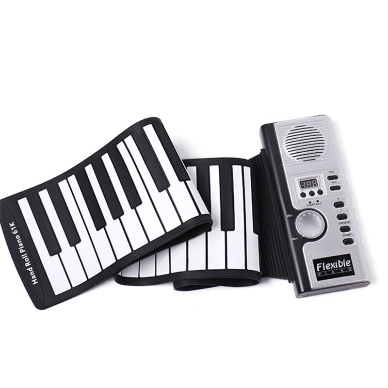 Foldable 61 Keys Flexible Soft Electric Digital Roll Up Keyboard Piano