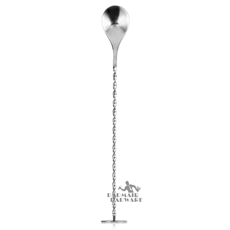 27.5 Cm Rvs Cocktail Bar Lepel Spiraal Patroon