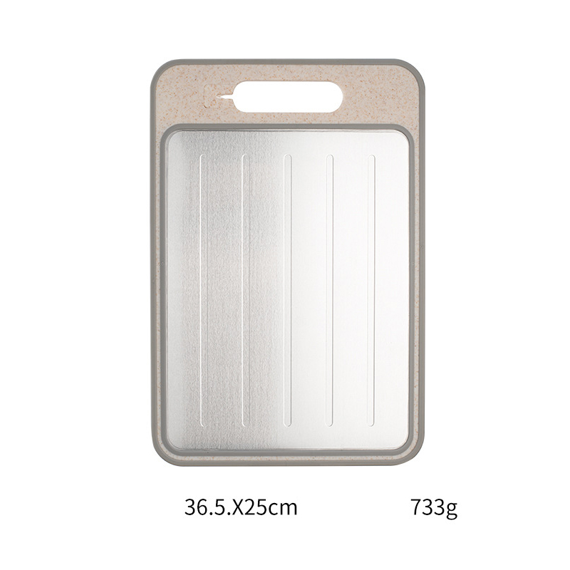 4 in 1 Chopping Board Blocks Double-side Cutting Board With Defrosting Thawing Function Kitchen Grinding With Knife Sharpener: Yellow
