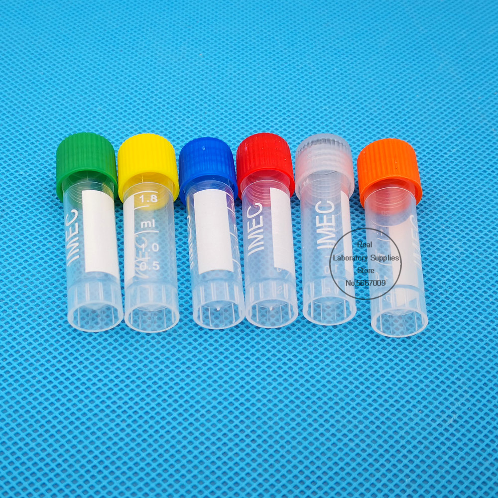 100pieces plastic 1.8ml freezing tube + one piece 100 vents plastic