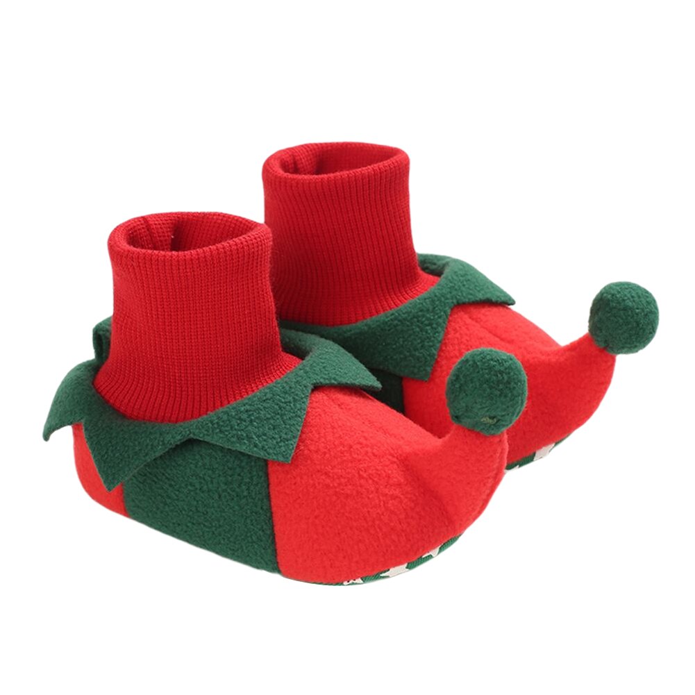 Baby Walking Shoes Cute Cartoon Soft-Soled Shoe Prewalker Socks for Girls and Boys: Red / 13CM