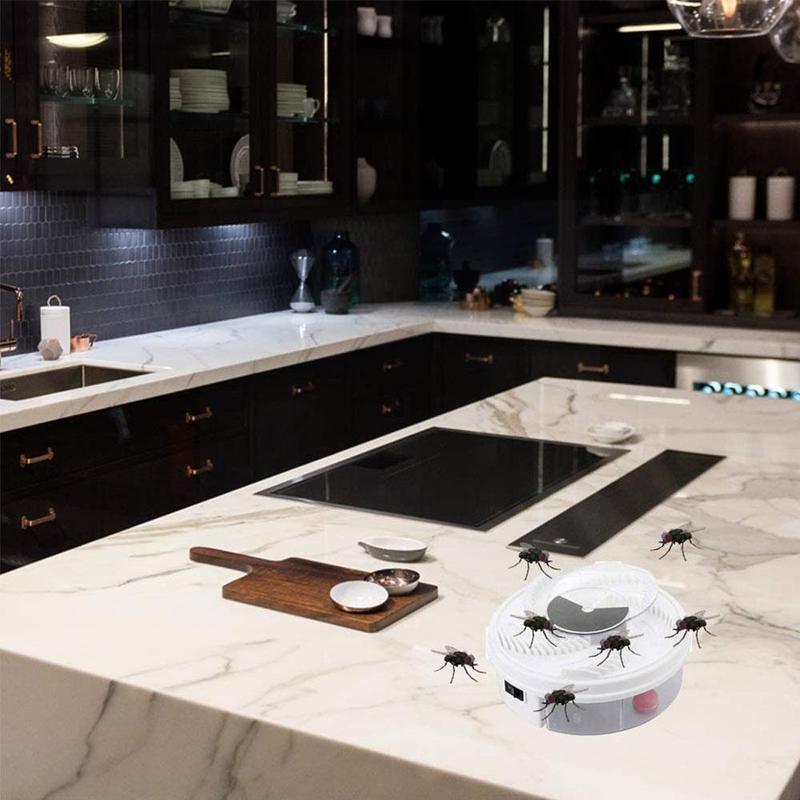 Huishoudelijke Elektrische Vliegt Vangen Huisvlieg Mute Roterende Val Flycatcher Automatische Usb Vliegen Muggen Killer E9G1