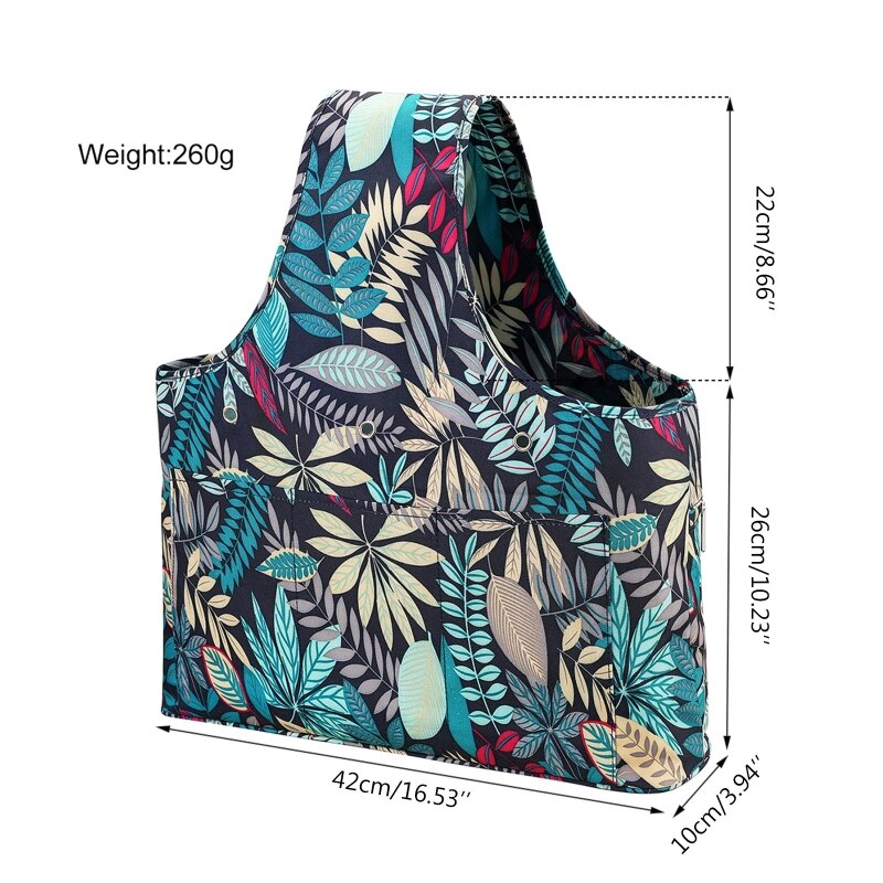 Saco de tricô fio armazenamento organizador tote saco de viagem saco de pulso para agulhas crochets ganchos portátil tricô tote cesta