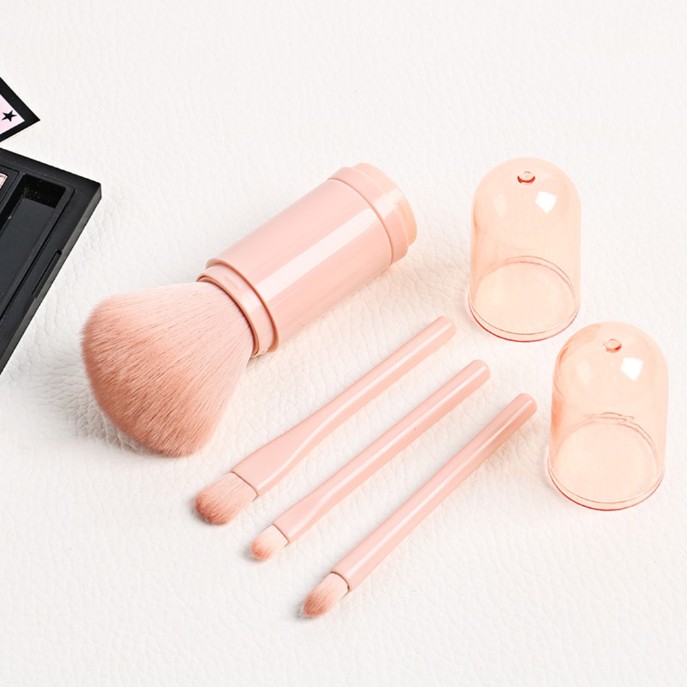 Gezicht Blush Cosmetica Pennen Kit Bediening Eenvoudig Conveninently Telescopische 4 In 1 Draagbare Eye Make-Up Kwasten Set