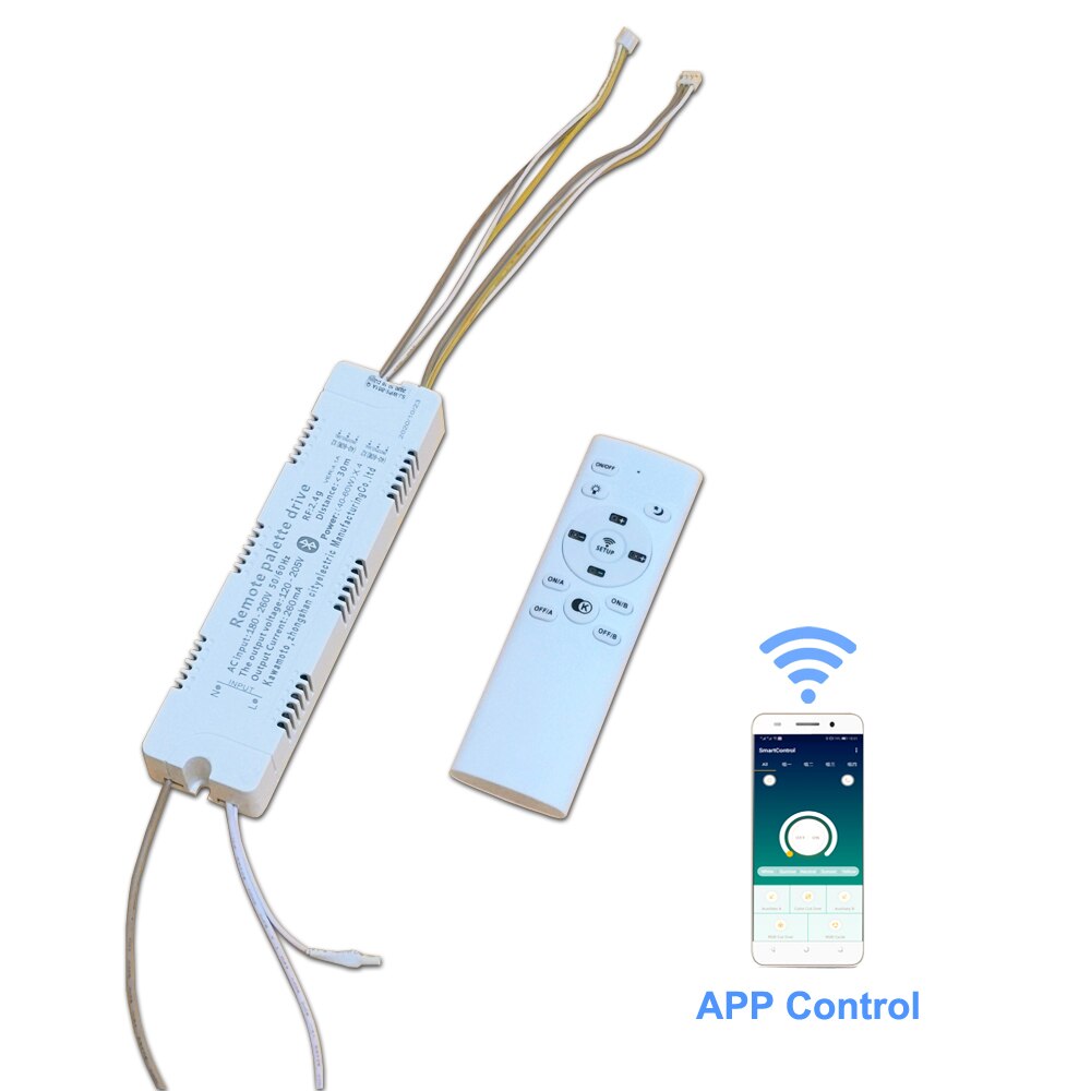 Transformateur d&#39;éclairage Intelligent, pilote à distance LED 2.4G, application de contrôle, commande à distance de palette, bloc LED X4 (20-40W)X4 (40-60W)X4, 2.4G