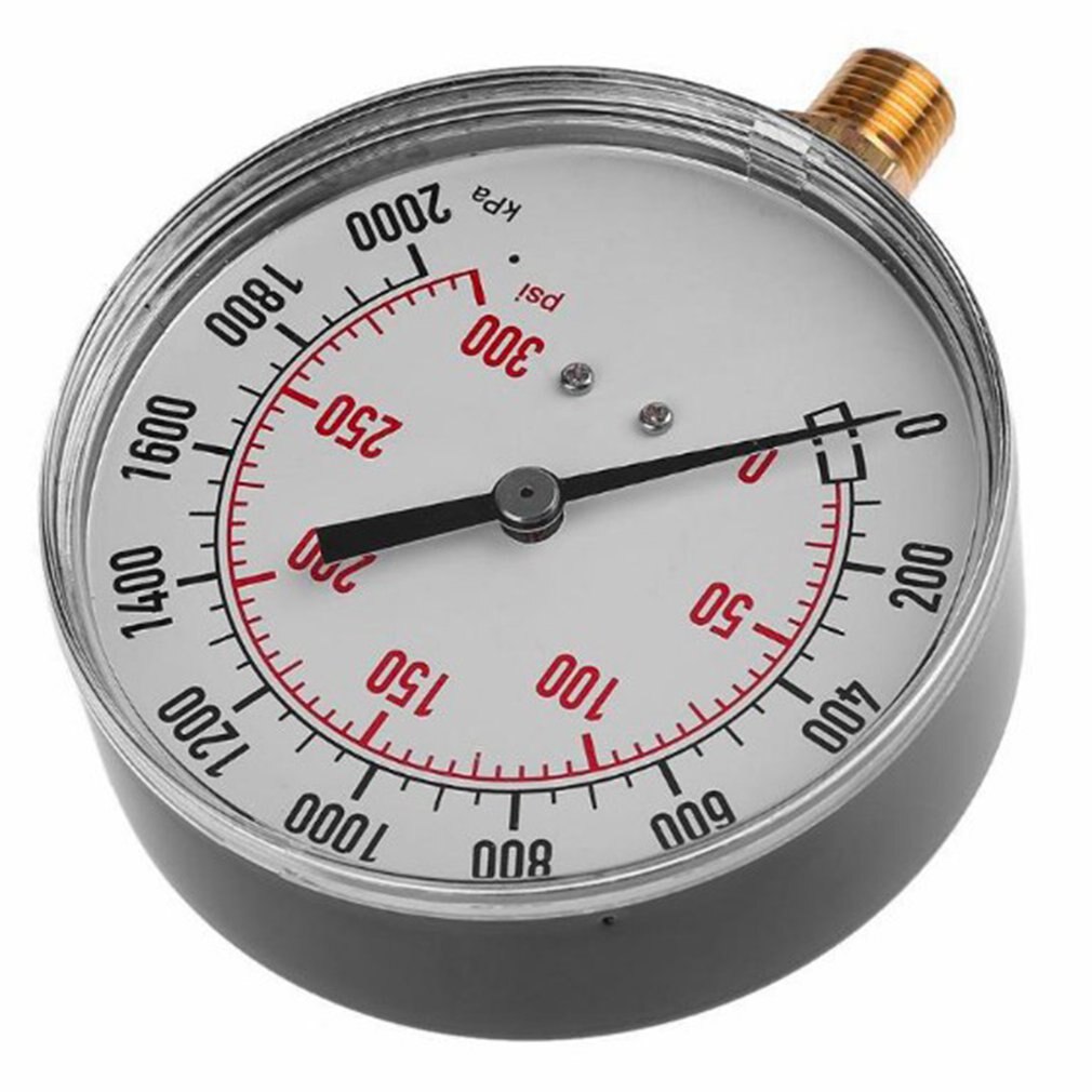 TS-Y91 1/4 Inch NPT 0-300psi 20bar Pressure Gauge Air Compressor Pressure Gauge Water Pressure Tester