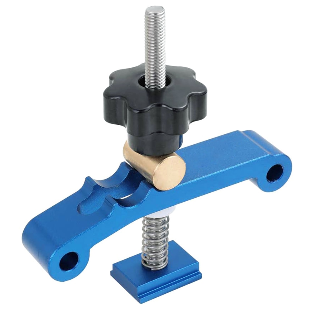 Woodworking T Slot Block Clamp Carpentry Pressboard Clamp Kit Multi-Purpose T Track Clamp Positioning Limiter Miter Clip Device