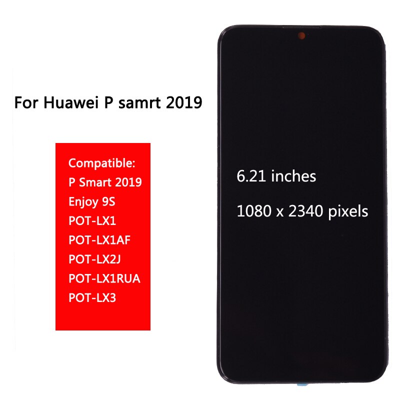 LCD For Huawei P Smart Display Premium Touch Screen with Frame Digitizer Assembly Replacement POT-LX1 L21 LX3