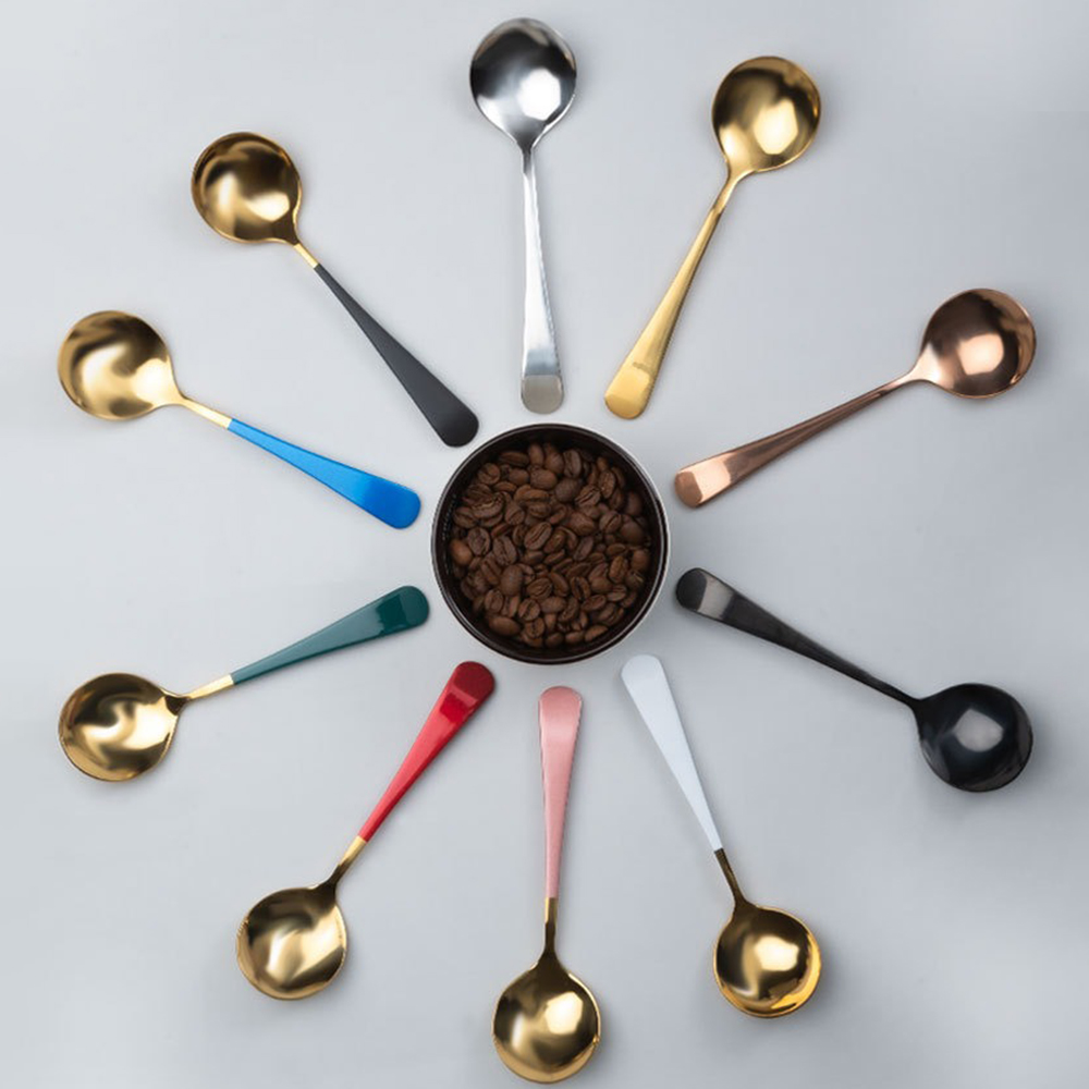 Coffee Cup Measuring Spoon 304 Stainless Steel Long Handle Cup Measuring Bowl Mixing Spoon Coffee Measuring Spoon Barista Tool