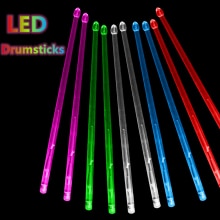 Baguettes de batterie lumineuses à LED, 13 couleurs dégradées, accessoires de Percussion avec batterie pour jeunes groupes de Rock