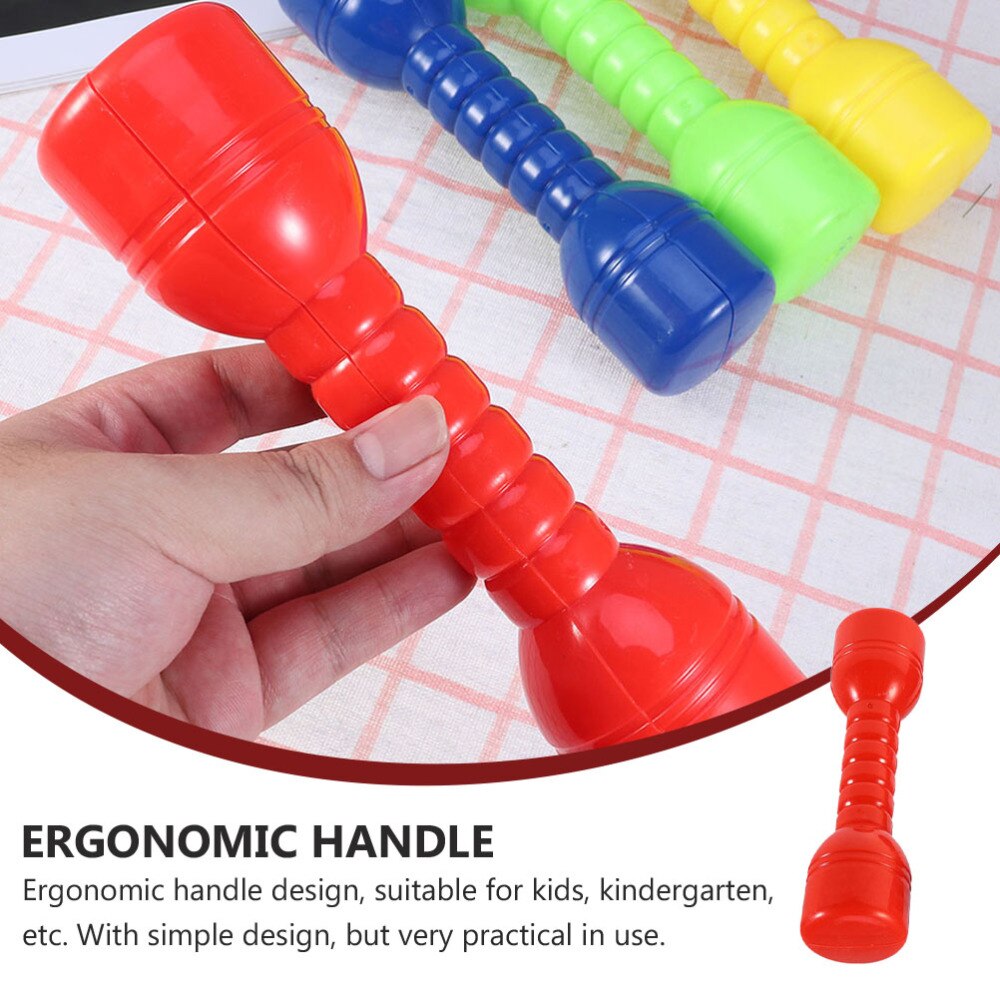 10pcs Dumbbells Exercise Ergonomic Plastic Fitness Barbells Small Dumbbells Hand Bars for Children