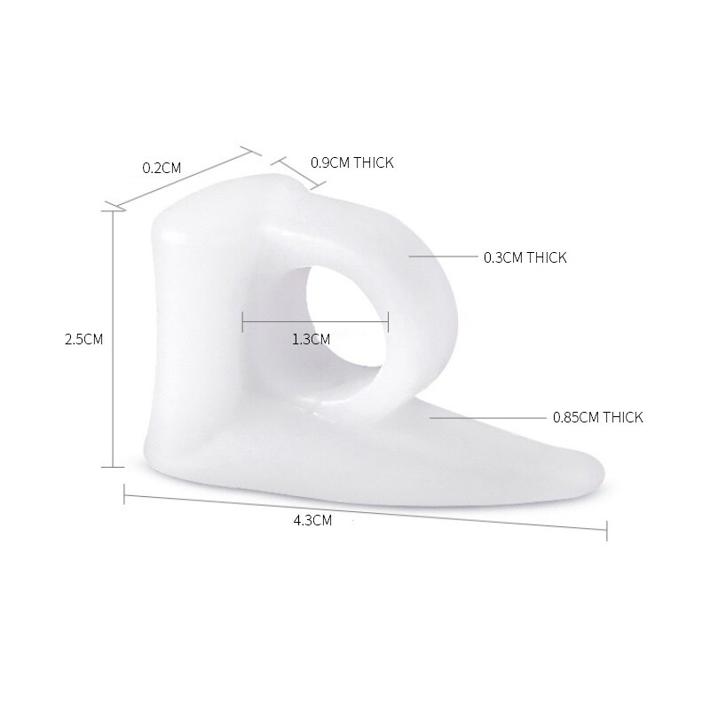 2Stck groß Zehe Separator Knochen Korrektor Haarglätter Silikon Gel Fuß Finger Schutz Ballen Erzähler Füße Massagegerät Pedikübetreffend
