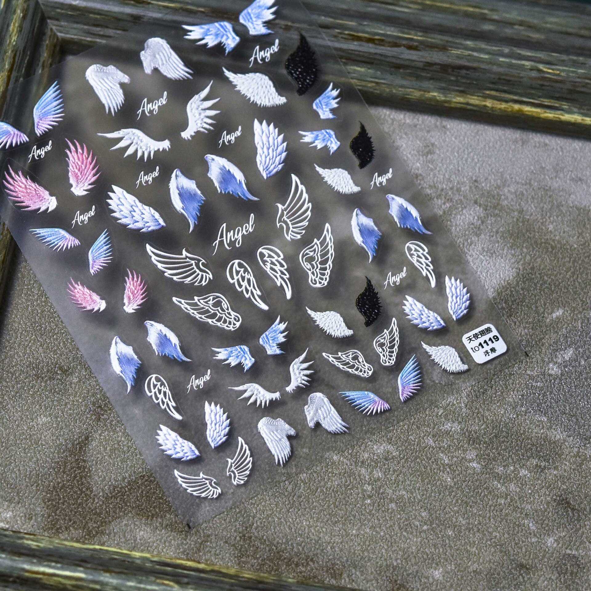 Pferd Sterne Mond 5D Geprägt Schmetterling Nagel Aufkleber Kunst Presse auf NäGel Decals Dekorationen Transfer Nagel Folie Manikübetreffend: 1119