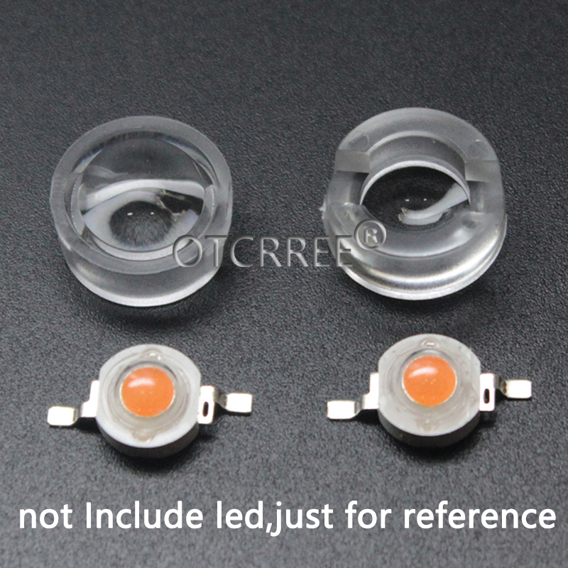 13Mm 1W 3W Mini Led Lens 15 30 45 60 90 100 Graden Voor Ir Cctv Led pcb Bolle Acryl Lens Met Houder Reflector Collimator