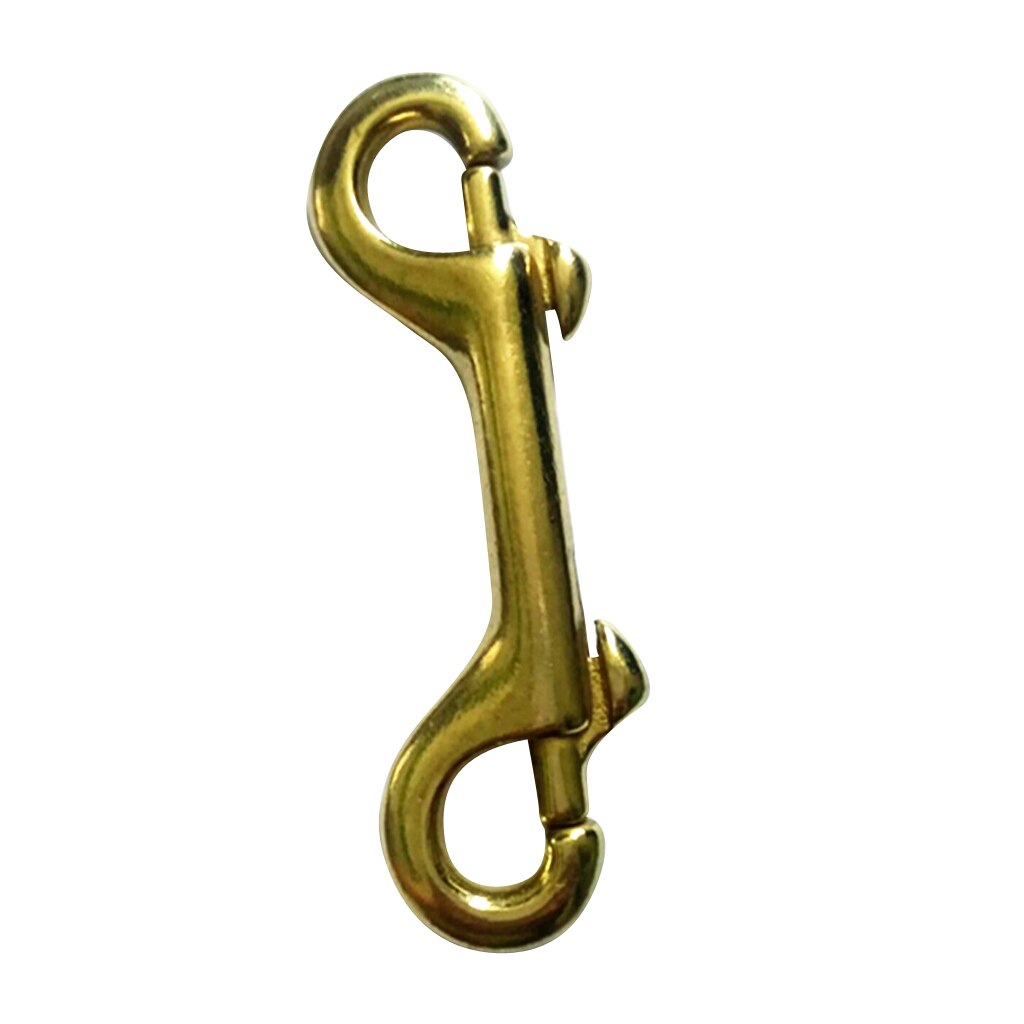 Scuba Diving Brass Double Ended Snap Bolt Hook Key Chain Ring Holder 3.5"