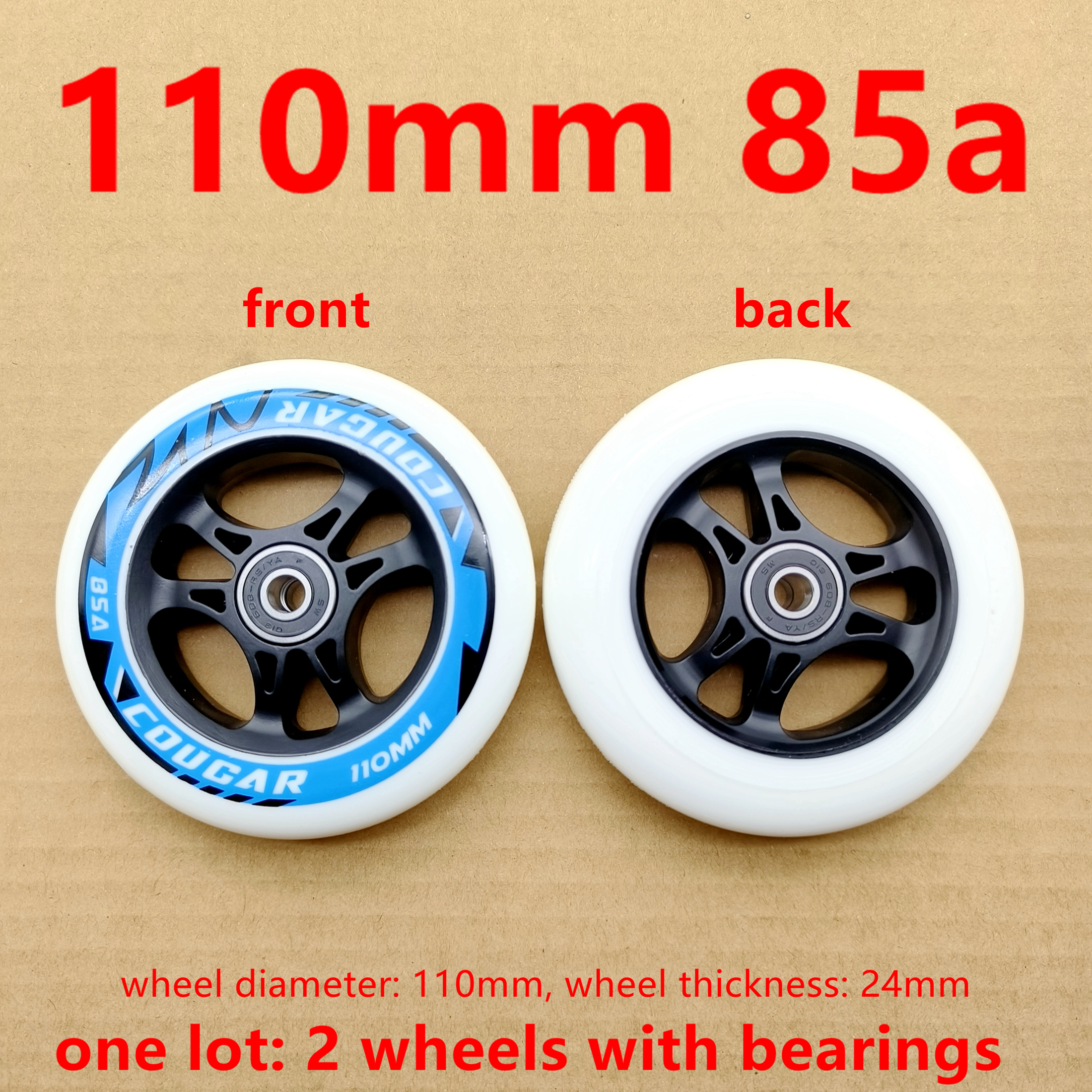 scooter accessories skate wheel scooter wheel 90mm 110mm 120mm 125mm wheel thickness 24mm 2wheels/lot: army green