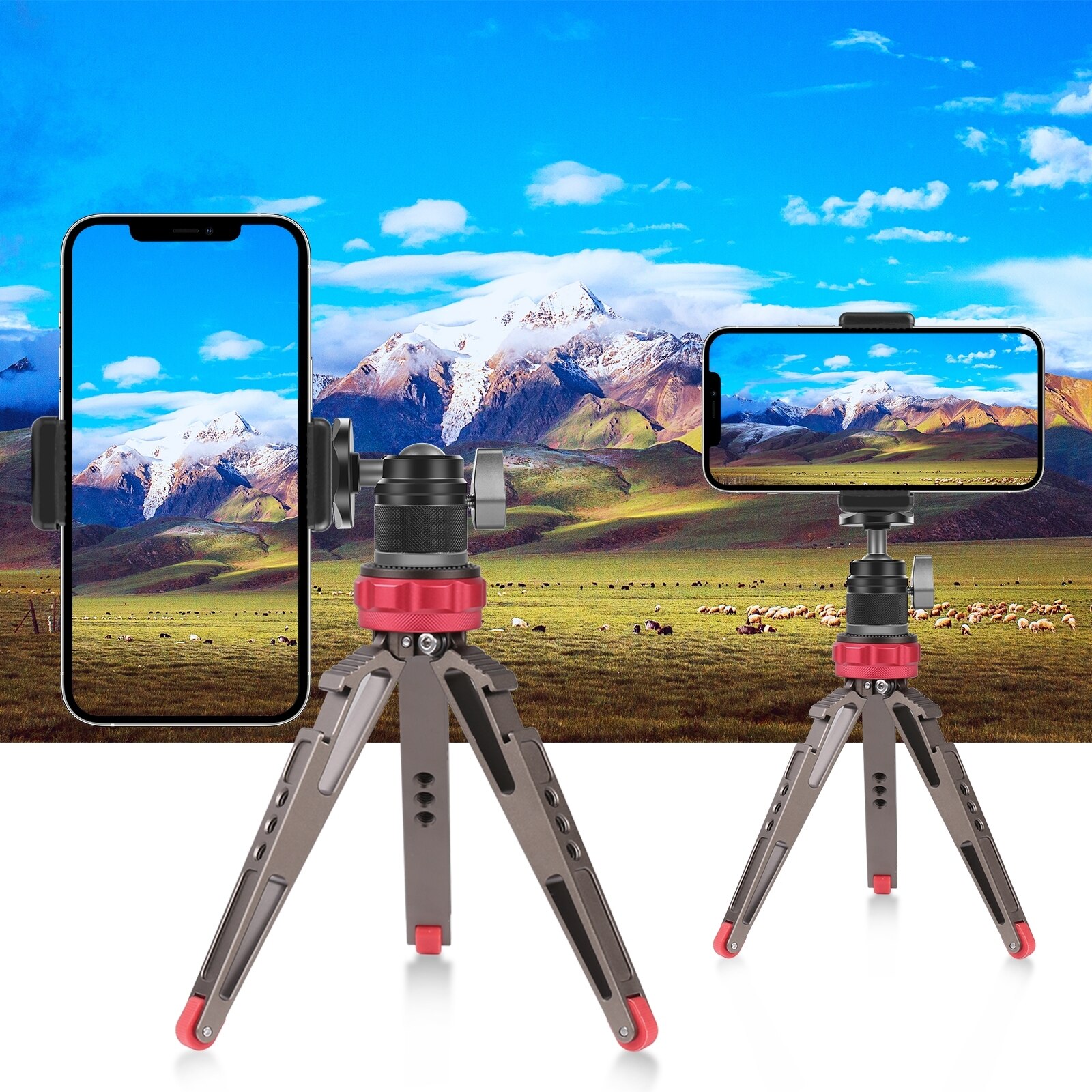 PULUZ 360 Panorama Aluminum Alloy Tripod Ball Head Adapter with Knob Lock