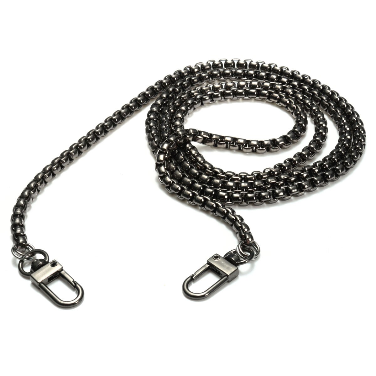 120 Cm X 6 Mm Rvs Purse Chain Strap Handvat Schouder Crossbody Handtas Tas Metalen Vervanging 3 kleur: Gun Black