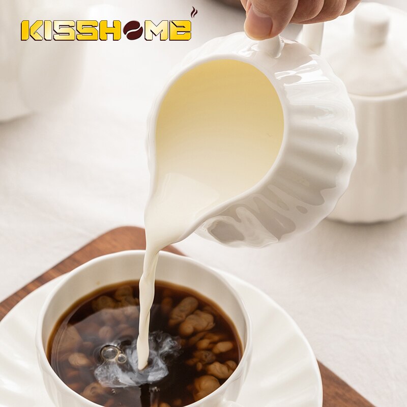 Keramische Beker Cup Koffie Melk Cup Kleine Melk Pot Melk Cup Bloem Opluchting Koffie Gebruiksvoorwerp