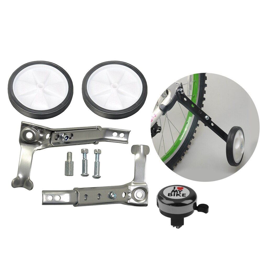 Kid Training Wheels Cycling Accessories Bike Rear Stabilizer Universal Support Balance Stabilisers Kit: Silver