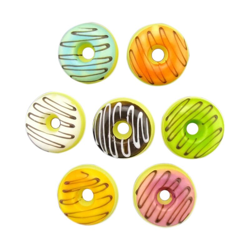 Round Sweet Doughnut Fridge Magnets Kitchen Decorative Locker Refrigerator Calendar Magnets Message Stickers Fridge Home Decor