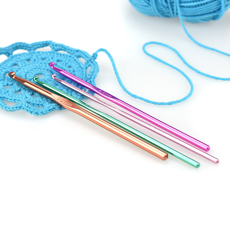 2-10Mm Aluminium Haak Breinaalden Naalden Voor Hand Ambachten Zak Trui Metalen Haak Weave Haak Naalden accessoires