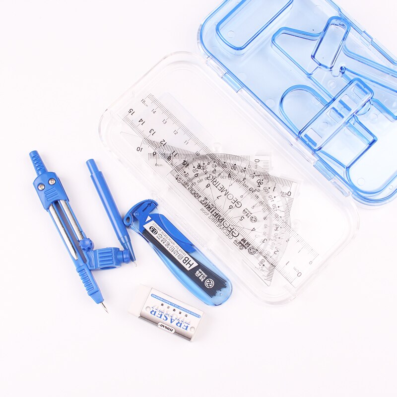 Office for School Drafting Supplies Math Sets Angle Ruler Compasses Protractor Stationery Accessories Measuring Tool