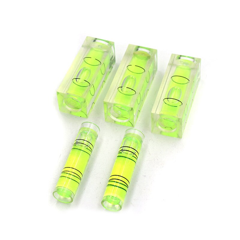 5 uds multifuncional Mini nivel de burbuja de madera de burbuja Horizontal Mini nivel pies pendiente herramientas de medición