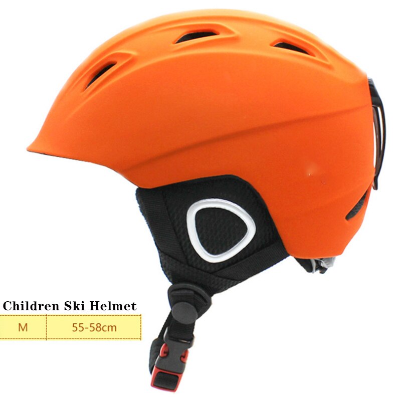 Volwassen Kinderen Winter Ski Helm Integraal-Gegoten Skiën Sneeuw Sneeuwscooter Helm Schaatsen Snowboard Helmen Voor Jongens En Meisjes: M Orange