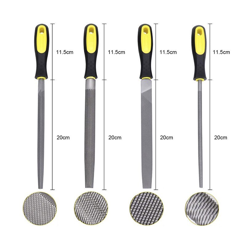 19Pcs Staal File Tool Set File Set Bestand Kit Platte Driehoek Half-Ronde Ronde Bestand Dubbele Patroon 140mm Hand Tool Sets