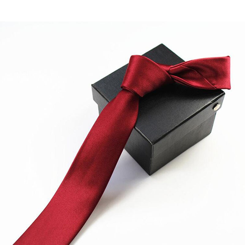 Corbata roja estrecha informal para hombre, corbata negra delgada para hombre, accesorios sencillos para , corbatas formales de C005, 5cm