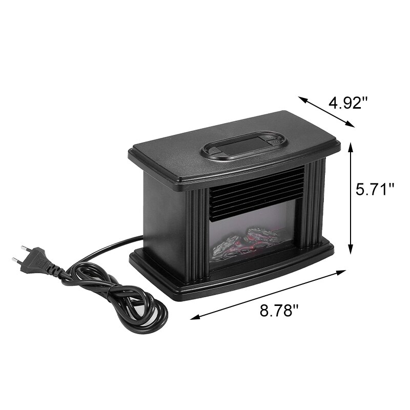 1000W Electric Fireplace Portable Home Heater Tabletop Fan Indoor Household Flame Heater Stove Decorate Fireplaces