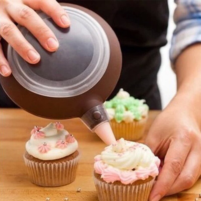 Silikone bagegrej sæt kage dekoration bagning kage værktøj dekoration gryde køkken tilbehør macaron rør glasur rør pot