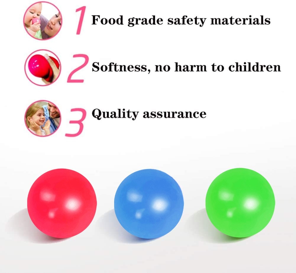 4 stücke Klebrige Bälle Stressabbau Spielzeug klebrig Zauberstab Ball Dekompression Spielzeug Stock Zauberstab Ball Dekompression quetschen Bälle freundlicher Spielzeug