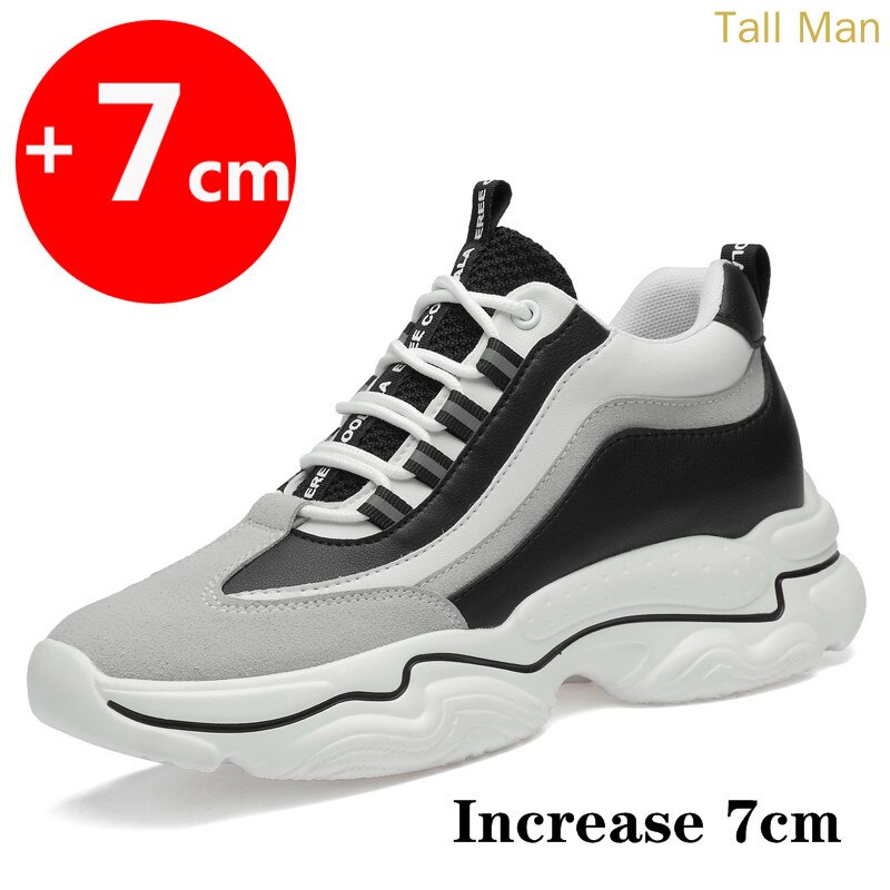 Mannen Lift Schoenen Verhooging Schoenen Hoogte Toename Inlegzolen 7Cm Man Sport Hoogte Toenemende Schoenen Hoogte Schoenen