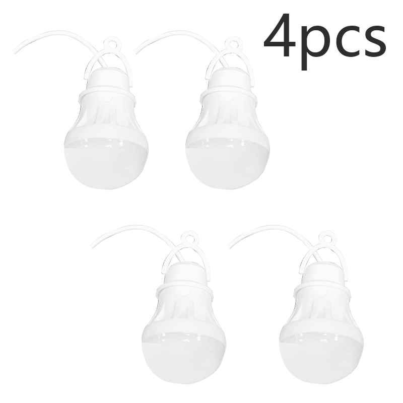 Bombilla Led de bajo voltaje, Bombilla USB de energía móvil de 5V, carga de ordenador, bombillas para exteriores disponibles.: 4pcs
